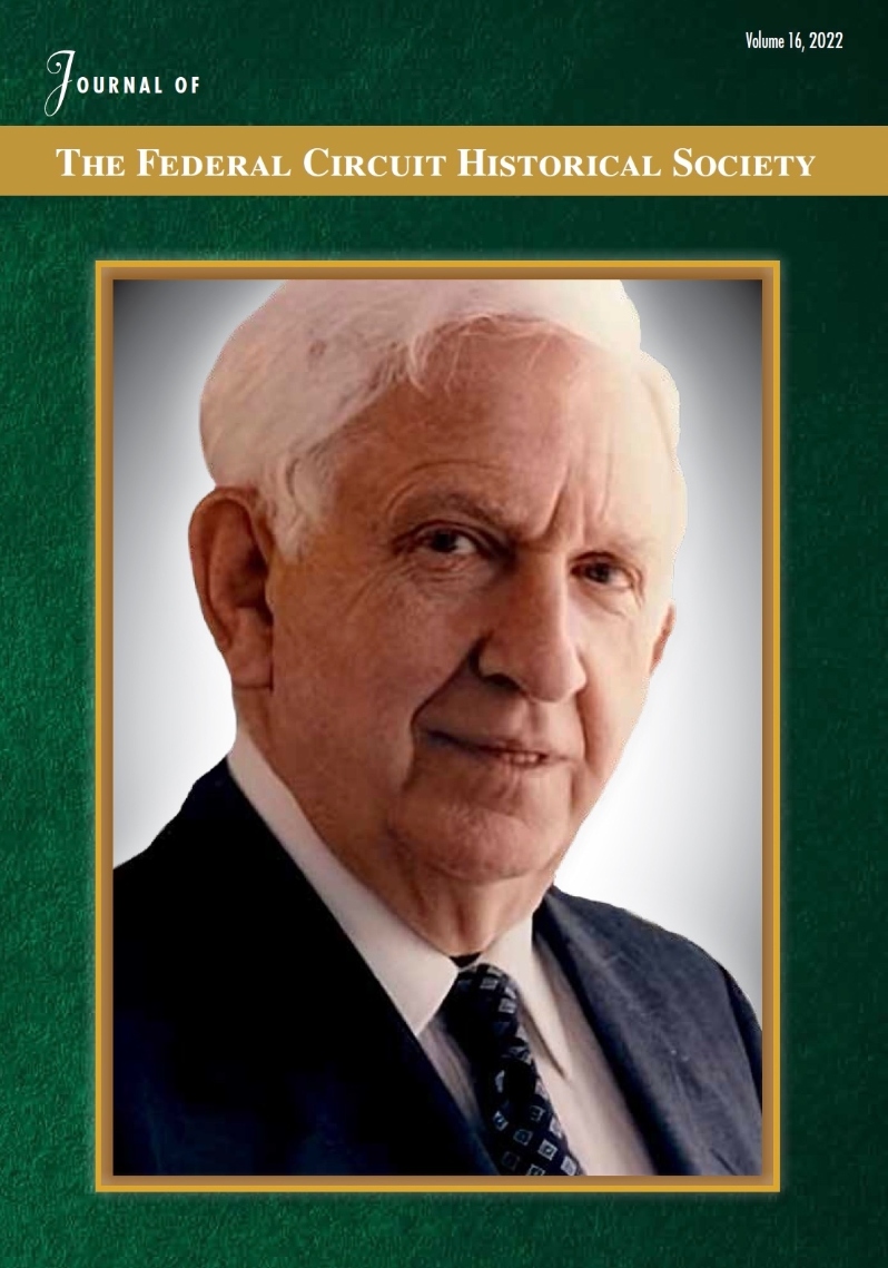 Product Description: Volume 16 celebrates George Hutchinson, an extremely important person to this Journal, the Federal Circuit Historical Society, and the Federal Circuit itself. There are also two articles adapted from 2022 Society lectures, one by Professor Jonathan P. Kastellec and the other by Reverend Griffin Lotson, seventh-generation Gullah Geechee.</br> Journal Vol. 16 (2022)